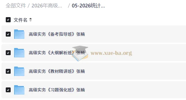 2026年高级统计师考试《高级统计实务》全程备考课程合集