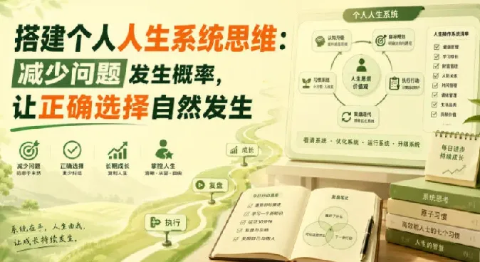 搭建个人人生系统思维：从源头减少错误，让正确选择自然发生
