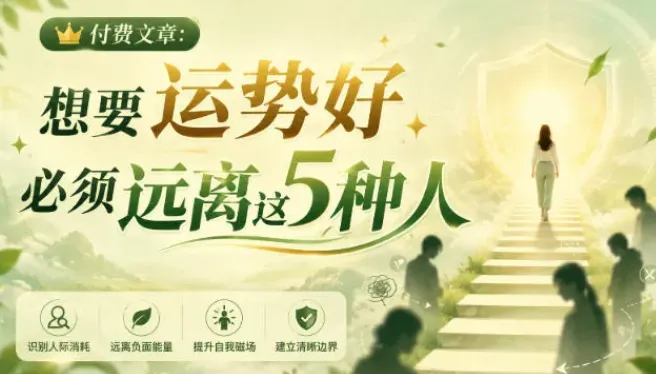 想要运势好，必须远离这5种人（人际能量指南）