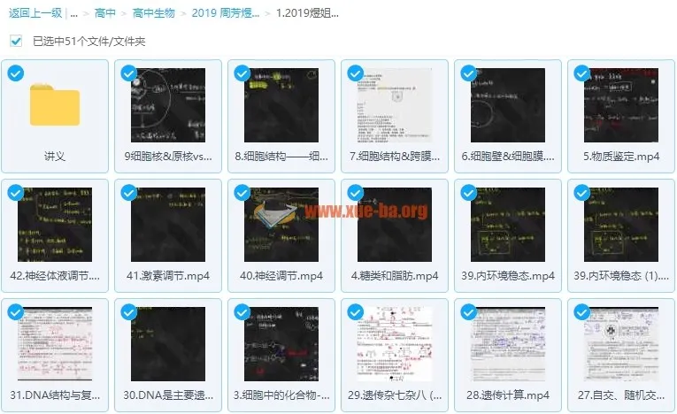 腾讯课堂2019周芳煜生物一轮复习班