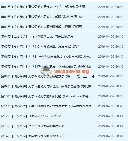 坤哥物理2019高考一轮力学系统提高班 实验专题与经典模型全攻略
