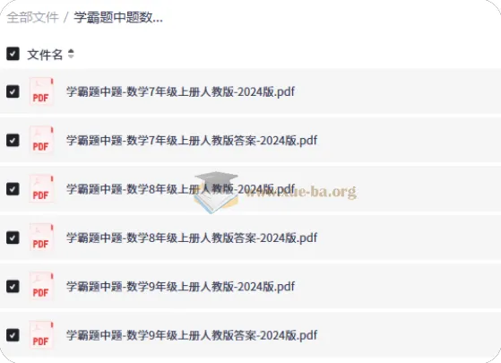 学霸题中题数学7-9年级上册人教版2024版同步练习与答案解析