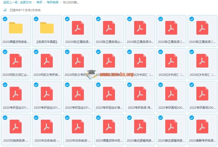 2020考研英语书籍类扫描讲义PDF合集(真题+词汇+写作+阅读)