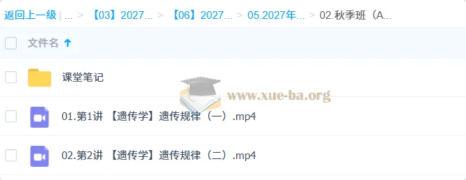 2027高三高考生物谢一凡一轮A+秋季班遗传学专题精讲