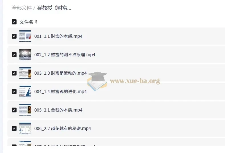猫教授《财富观》20讲完整版：从财富本质到处世观的系统思维课