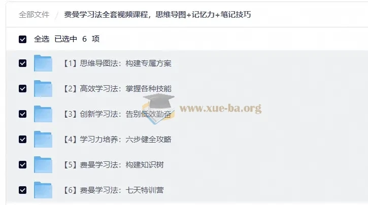 费曼学习法视频课程合集:思维导图+记忆力+笔记技巧全解析