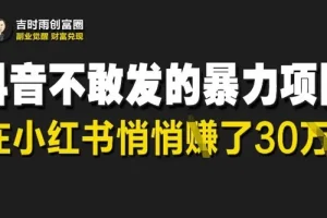 小红书上的天涯神贴暴利项目：低调掘金新风口