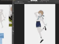 水水子小男孩团练PS绘画教程（起草+线稿+铺色）