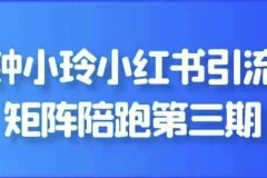 钟小玲小红书引流矩阵第三期陪跑课程