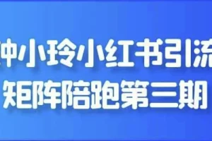 钟小玲小红书引流矩阵第三期陪跑课程