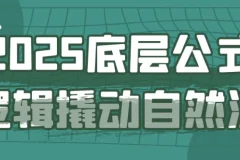 2025自然流底层公式逻辑课程