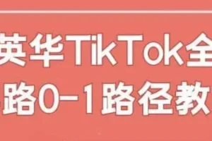 英华TikTok全链路0-1教学课程