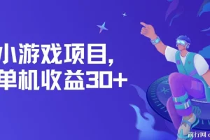 高收益小游戏项目：单机日赚30+，独家养号秘籍