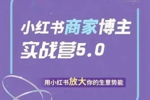 谢无敌小红书商家实战营5.0：系统化运营课程