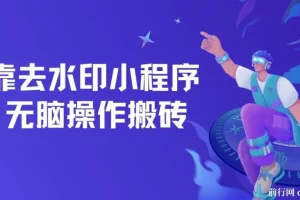 去水印小程序拼多多搬砖保姆级教程，可批量操作