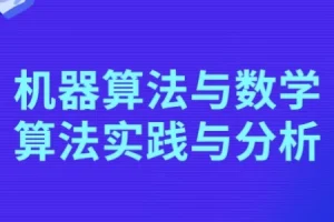 机器算法与数学算法：实践与分析课程