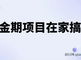 电商黄金期在家搞钱项目课程，一人一机轻松日赚500+