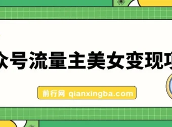 公众号流量主美女变现项目：10天实操变现600+，AI驱动小副业
