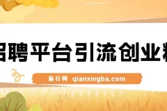 招聘平台引流创业粉实操教程：日引300+，稳定变现