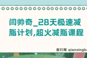闫帅奇28天极速减脂课程