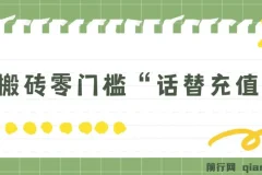 纯搬砖零门槛话替充值项目，日赚200+（大佬私藏）