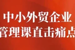 中小外贸企业管理课程：直击管理痛点