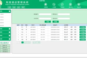 酒店宾馆管理系统绿色版