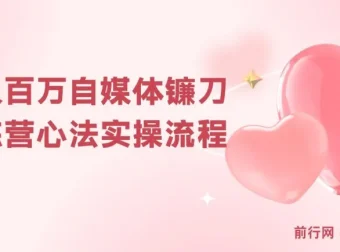 年入百万自媒体镰刀训练营：自媒体心法与实操全流程（31节课）