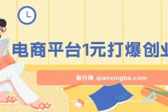 电商平台1元引流创业粉课程：日引500+，轻松月入过万