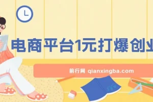 电商平台1元引流创业粉课程：日引500+，轻松月入过万