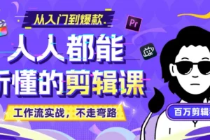 B站《人人都能听懂的剪辑课》：百万剪辑师实战教学【无水印版】
