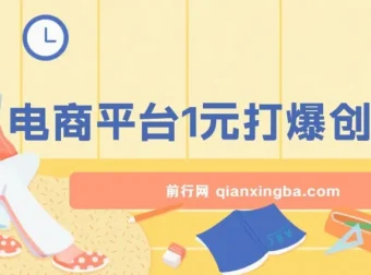 电商平台1元引流创业粉课程：日引500+，轻松月入过万