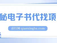 揭秘电子书代找项目：适合小白的零成本高收益项目