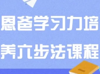 恩爸学习力培养六步法：助力孩子提升学习能力课程