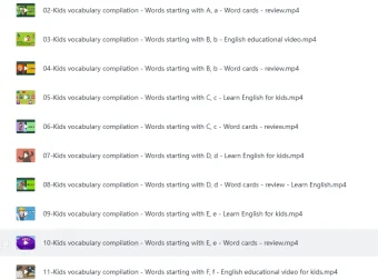 88集儿童英语单词动画片（超1000单词）