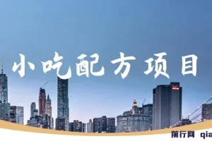 小吃配方项目：小众蓝海图文创作项目