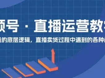 视频号直播运营实操课程：快速掌握核心运营技能