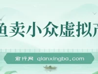 咸鱼卖小众虚拟产品课程：简单易上手，单店月利润破W