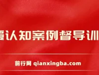 颠覆认知案例督导训练营