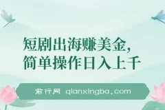 短剧出海项目：简单操作实现盈利