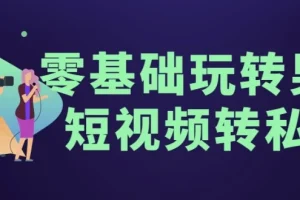 零基础玩转男粉短视频转私域课程