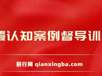 颠覆认知案例督导训练营