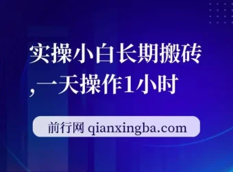 实操小白长期搬砖项目教程