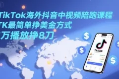 TikTok海外抖音中视频陪跑课程：TK挣美金玩法
