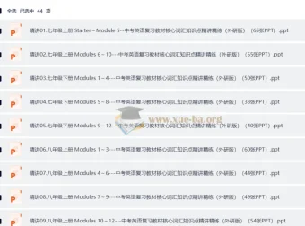 中考英语外研版核心词汇知识点精讲精练