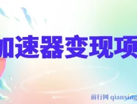 加速器变现项目：一部手机轻松盈利