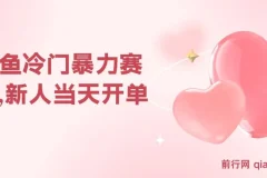 闲鱼冷门暴力赛道项目：新人当天开单，利润80%