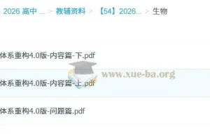 2026体系重构2.0版物化生资料