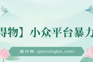 得物小众平台短视频暴力玩法，小白可无脑操作
