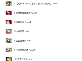 家庭面食面点视频课程